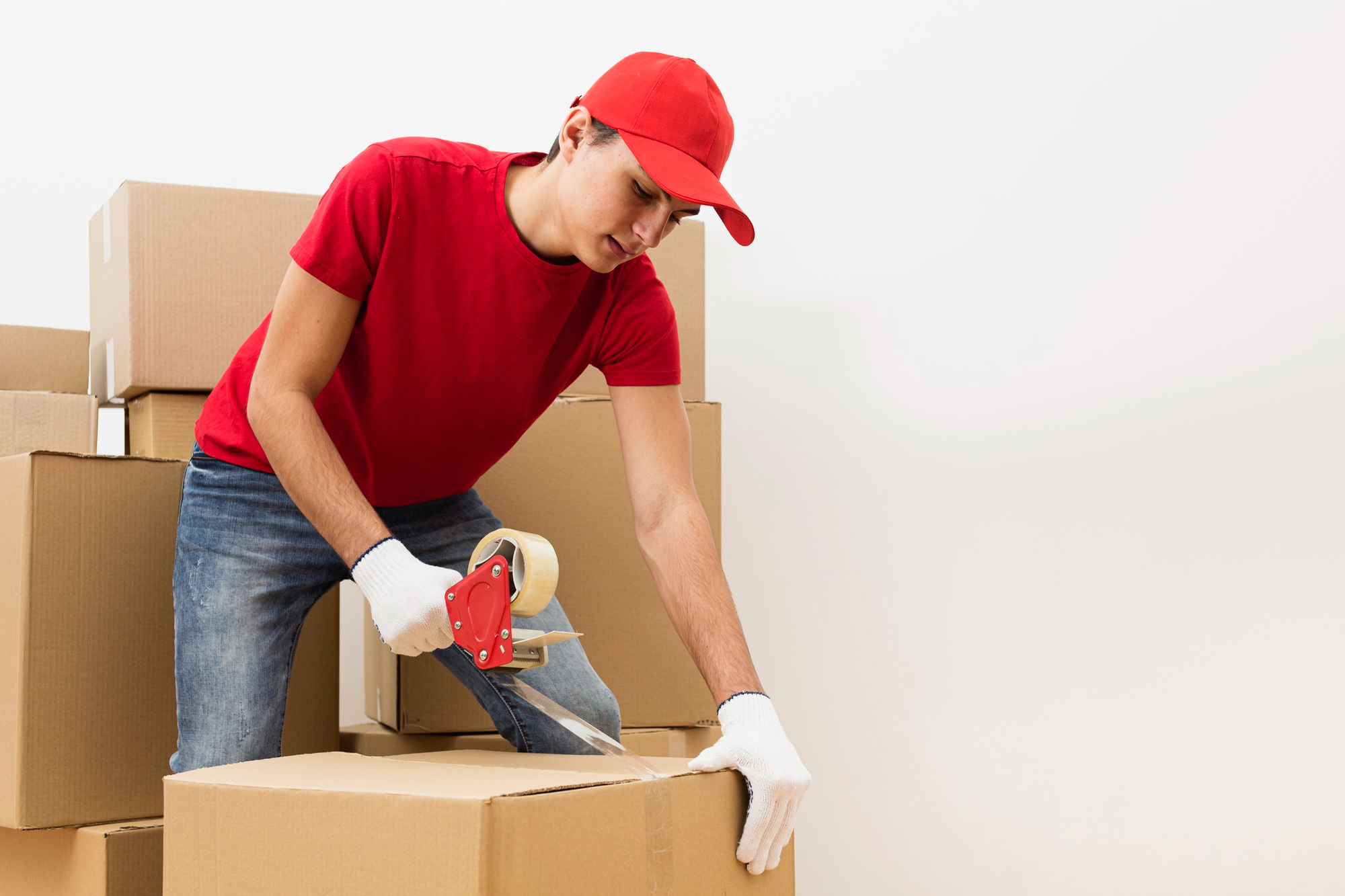 Packing specialist carefully wrapping fragile items with protective materials for secure move – Easy Best Move